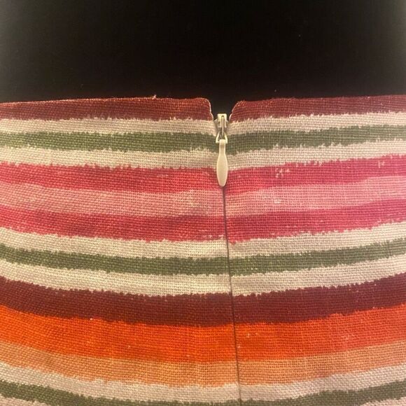 Talbots Multicolor Stripe Linen Pencil‎ Skirt Size 14 - Picture 9 of 13